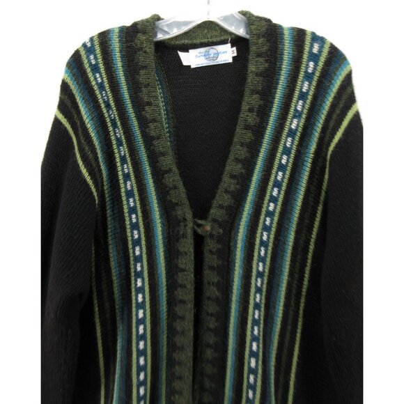 VINTAGE The Sweater Venture Medium Alpaca Cardigan Tunic Hand Knit - Picture 2 of 9